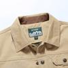 Men's Casual Jacket Spring and Autumn Middle-aged Lapel Top Loose Casual Dad Cotton Jacket Multi-bag