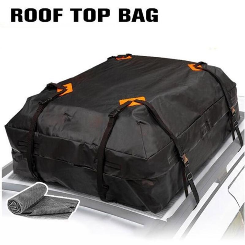 Waterproof Car Roof Cargo Bag Large Capacity Luggage Storage Cube Organizers Foldable For Travel Camping Oxford Fabric