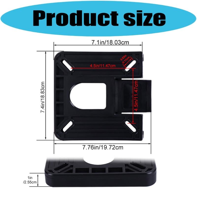 Fast Detachable Boat Seat Mounting Bracket  Fits Multiple Vessels ABS Construction for 7Inch Swivel