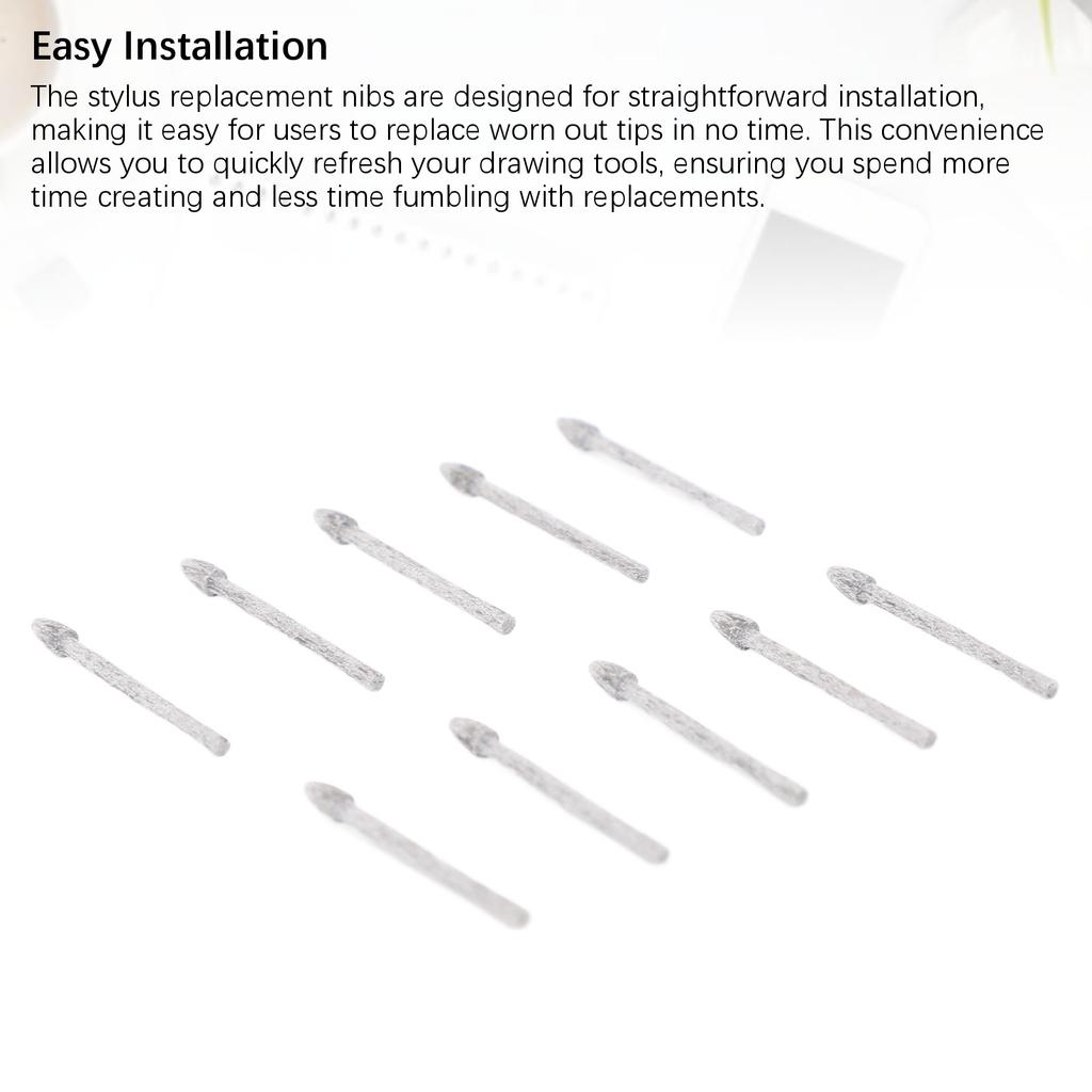 10 STÜCKE Stift Stylus Filzspitzen Edelstahl Tablet Stift Ersatzspitzen für Kamvas 12 13 22 22 Plus Pro 16 Plus 4K Pro24