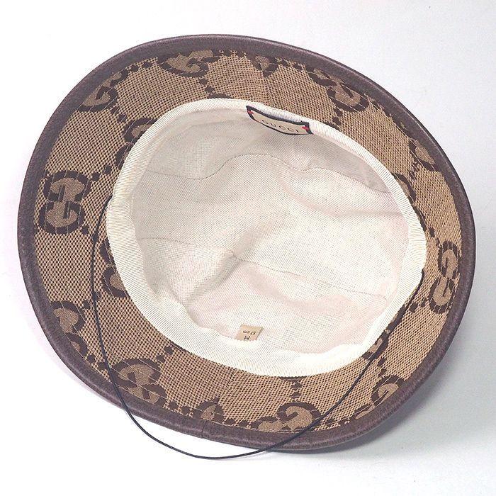 Used GUCCI Jumbo GG Bucket Hat 681256 M Size