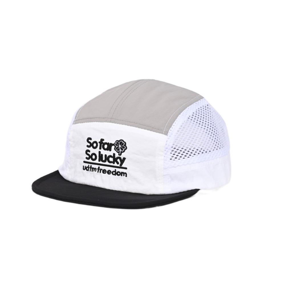 YIRAN Dayang hat Veelzijdige Geborduurde Baseballpet Zomer Kleurmatching Ademend Sneldrogend Hoed Vijfpanelen Verstelbare Zonneklep Hoed Unisex