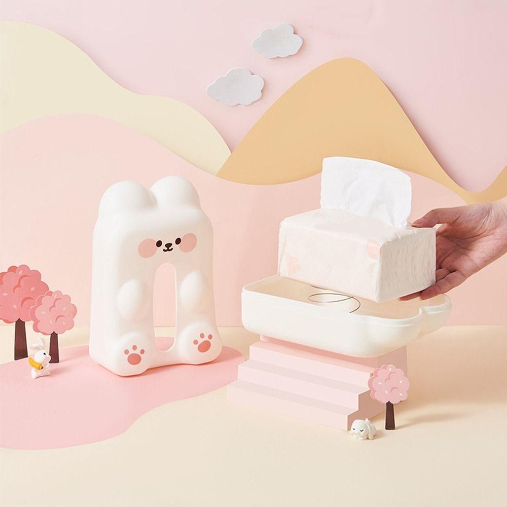 Plastic Tissue Storage Box Wall Mounted Napkin Holder Creative Paper Drawing Box  Kitchen
