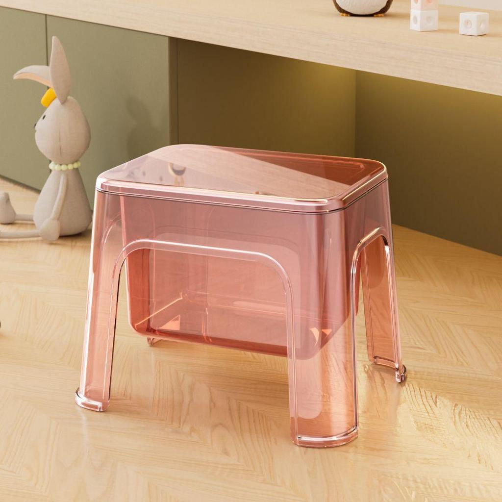 Thickened PET Collapsible Storage Stool for Kids - Small, Simple, and Durable Plastic Chair