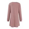 Women's Workwear Fashionable Autumn Dress V-neck Knitted A-line Long Sleeved Dress