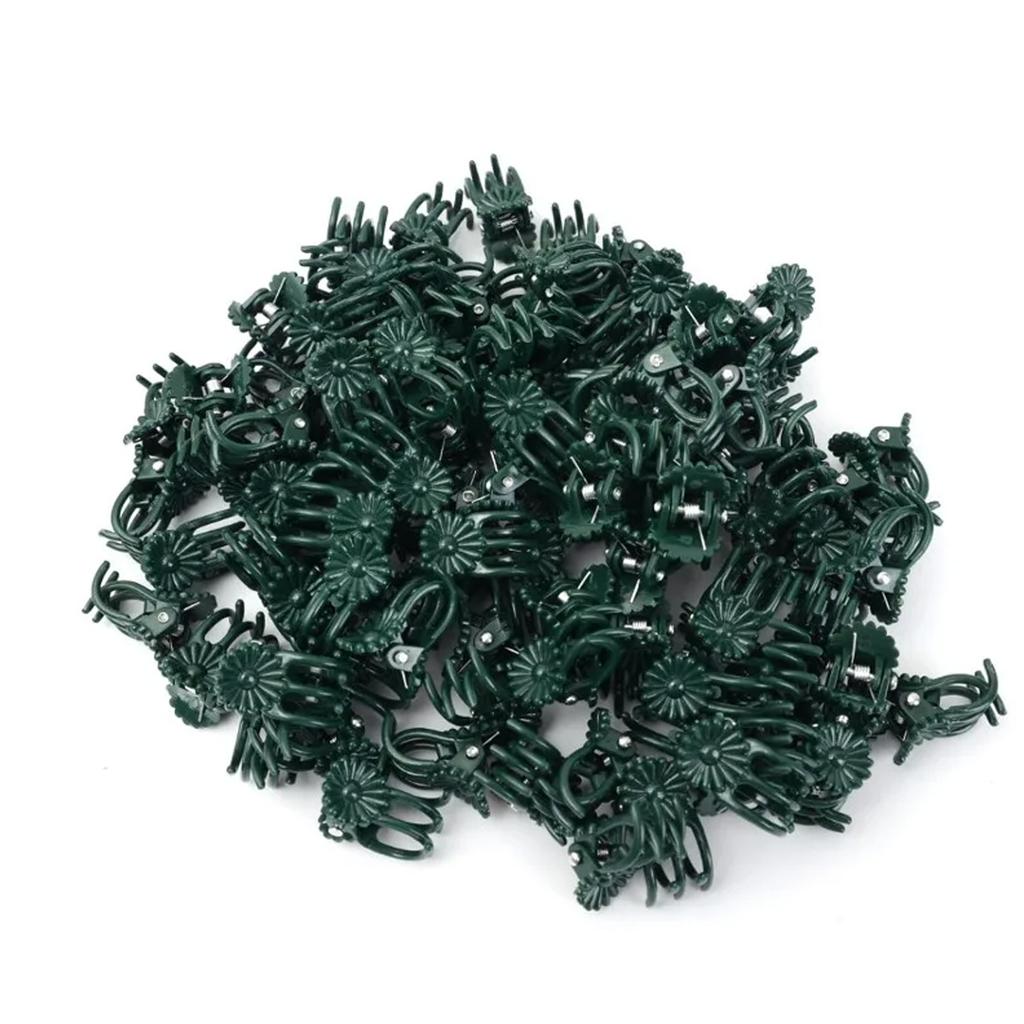 50/100Pcs Garden Plant Clips Butterfly Orchid Support Clamp Flower Stem Vine Tied Clip Fruit Vegetable Grafting Garden Tools