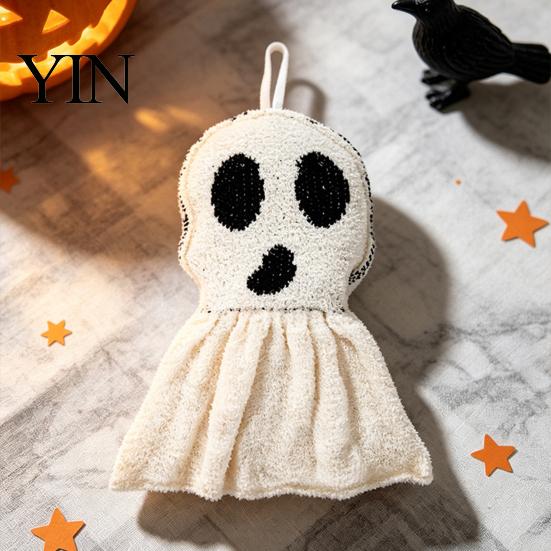 Soft Halloween Plush Toys Ghost Hanging Ornament, Cute Spooky Tabletop Indoor Party Ornaments Figurine, Holiday Atmosphere Props, Funny Supplies Decor