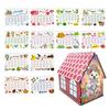 DIY Desk Calendar 2026 Diamond Art Calendar Crafting Kit Cute House Tabletop Calendar Monthly Planner Decoration for Home Office Bedroom