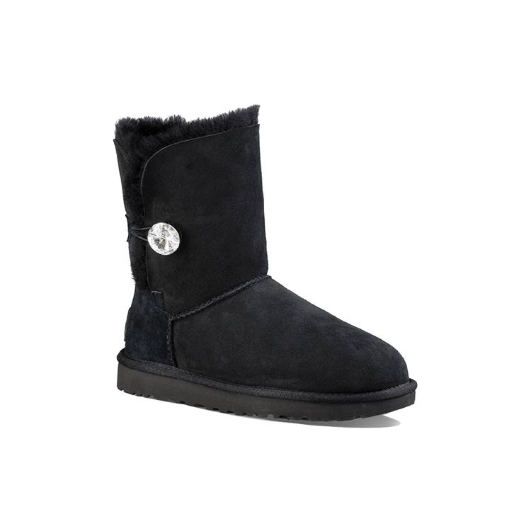 UGG Classic Bling Button Fleece Lined Black Women's 1016553-BLK