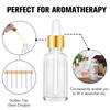 Glass Dropper Bottle 24 Pack Clear Glass Bottles Empty With 2 Funnels & 2 Long Pipettes, 30Ml Eye Dropper Bottles