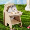 Cartoon Wooden Hamster Chair Detachable Hamster Seat DIY Pet Chair Cage Decoration