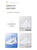 Pure White Student Sneakers - Unisex Double/Single Mesh Leather, Trendy Kids' Athletic Shoes