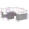 Vidaxl 9-Cz. Garden Furniture Set With Cushions, Beige, Poly Rattan
