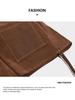 Large Capacity Suede Shoulder Tote: Artistic Lazy Style for Students & Shoppers