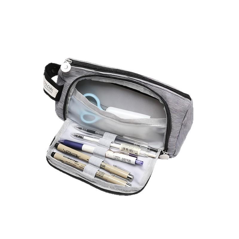 Triangle Black and White Plaid Pencil Case New Student Pencil Case Pencil Case Stationery Storage Bag Large Capacity