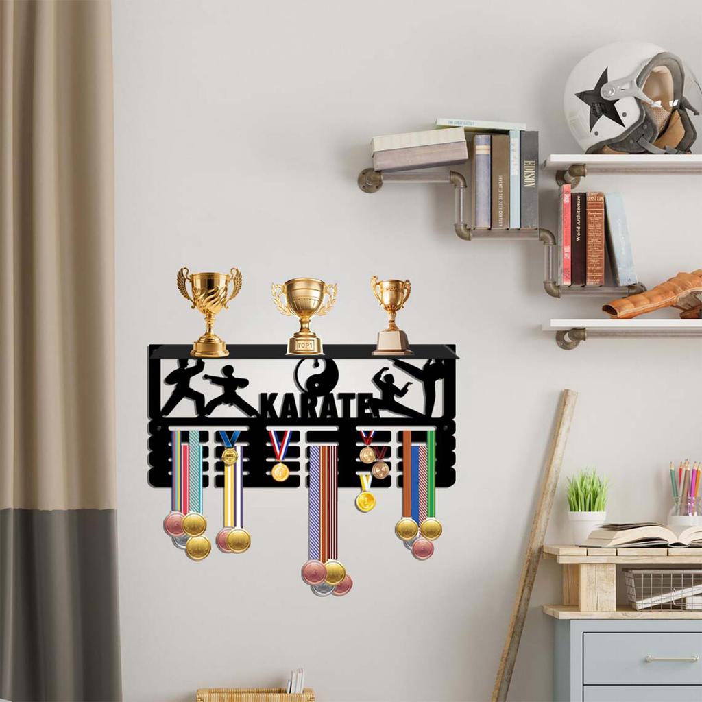 Wall Holder with Hooks for Display and Storage, Decorative Rack