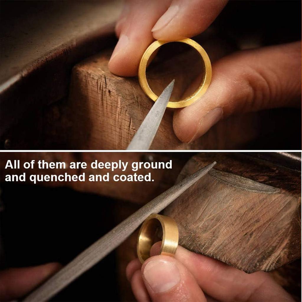 19pcs Metal File Tool Bag T12 Drop Forged Alloy Steel File Set Precision Wood Handle Rasp File Tools for Metalwork