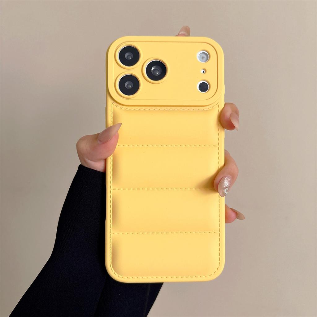 Giacca in piumino morbida Custodia in silicone per telefono per IPhone 17 Air 16E 16 15 14 13 12 11 Pro Max 16 Plus Cover protettiva antiurto per fotocamera