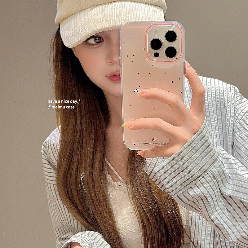 Jelly Color Korean Splash Ink for Apple for Apple 17 Double-layer Mobile Phone Case 16 for IPhone14 Protective Case 15 Women