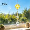 Wind Chime Pendant Crystal Cat Paw Chimes, Suncatchers for Windows Hanging, Multi-color Beaded Prism Rainbow Maker Indoor Outdoor Home Garden