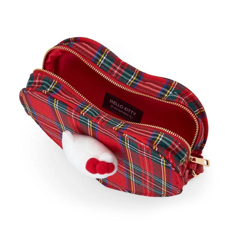 Sanrio Hello Kitty Heart Pochette ( Tartan ) Japan NEW Sanrio Characters
