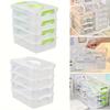 2025 High Quality Transparent Moisture-Proof Building Blocks Storage Box Stackable Grid Drawer for Organization Classification
