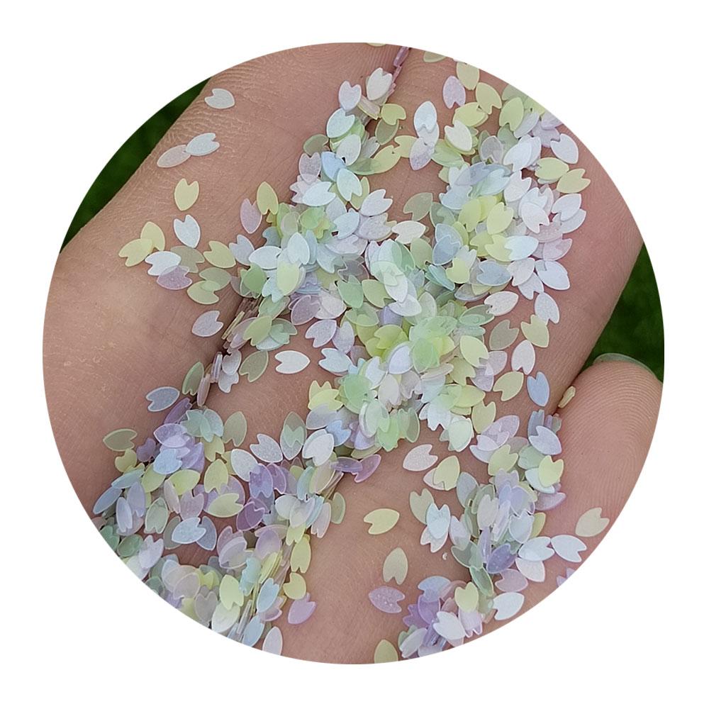 Clear PVC Sequins Petal Glitter Paillettes 3D Manicure Sticker for Craft Art Nails