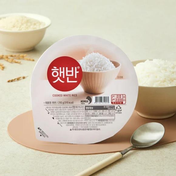 Riz blanc instantané CJ Hetban, taille originale, 210 g (2 possibilités)