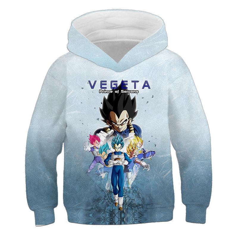 3-12Y Girls Anime Top Long Sleeve Kids Boys Dragon Ball Z Graphic Autumn Child Sweatshirt Hoodies Spring Children's Soft Clothes
