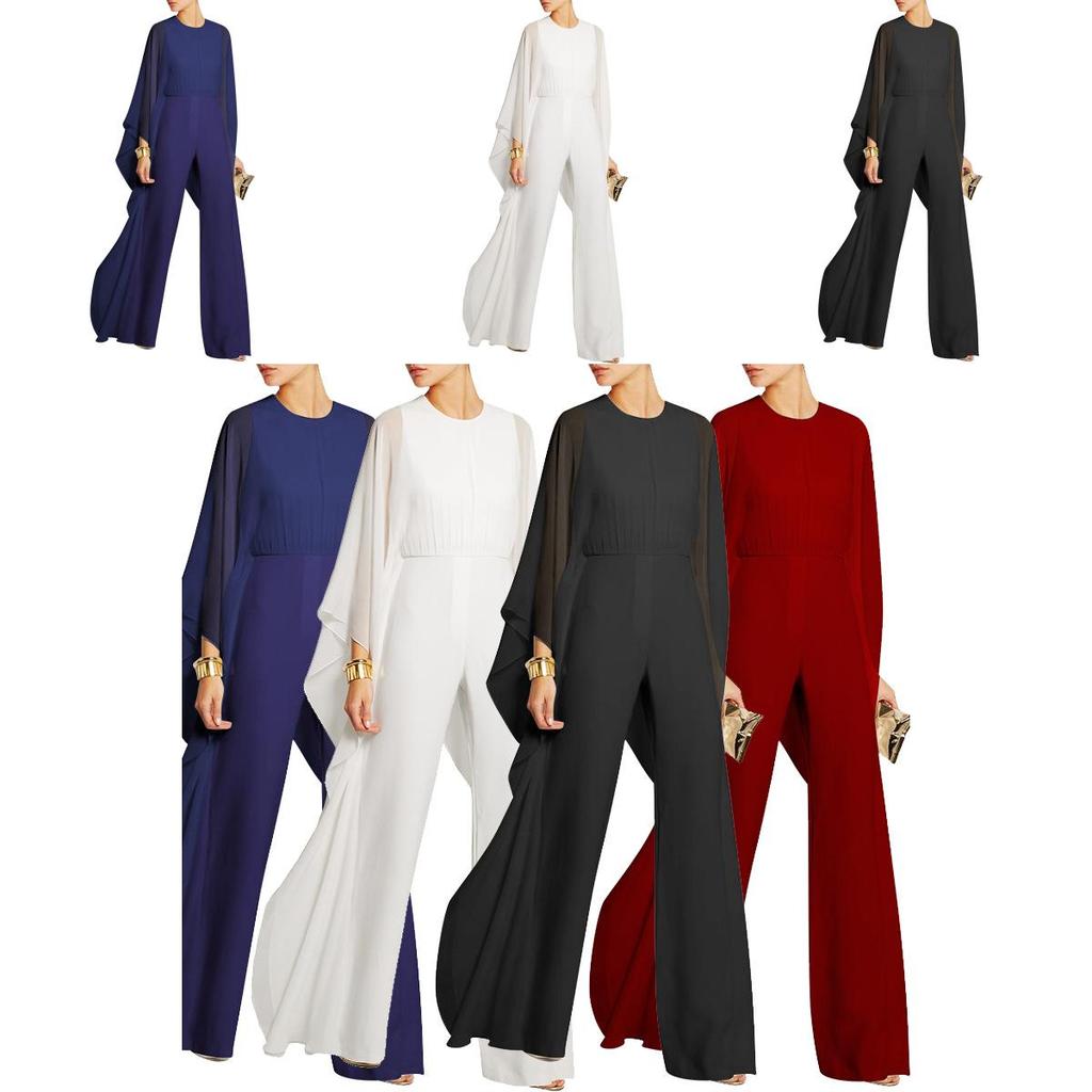 Tuta Pullover Elegante da Donna con Giunture, Scollo O, Maniche Lunghe a Pipistrello e Zip in Vita Alta