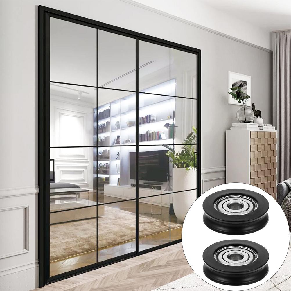 

4 шт. Коліщатка для ковзання Нейлоновий напрямний елемент Для віконної шафи Висувного ящика Напрямна U-подібний паз Колесо з підшипником Ковзні двері Напрямна Шків Шафа 1.5X1.5X0.6CM