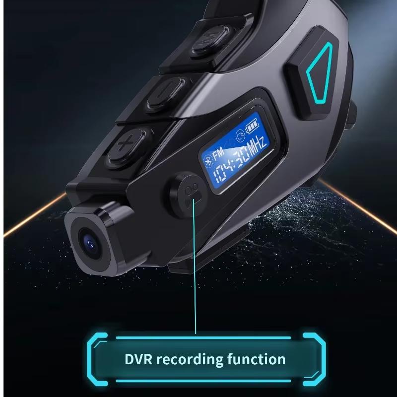 Motorcycle Helmet Bluetooth Headset 1080P Hd Driving Recorder Wireless Recorder Waterproof Stereo Fm Radio Motorcycle Recorder