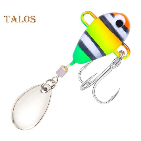 6Pcs 10G/5CM VIB Fishing Lure with Treble Hook Spinning Sequin Long Casting Metal Hard Artificial Spinner Bait Saltwater Freshwater Bass Walleye