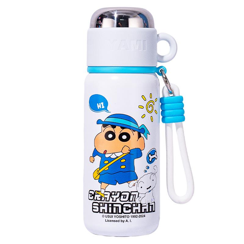 Crayon Small New Large Capacity High Appearance Level Stainless Steel Thermos Cup Cartoon Water Cup Cute Student Portable Accompanying Cup