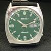 Seiko AUTOMATIC 6309A JAPAN MENS VINTAGE GREEN COLOR DIAL WATCH A701582-5 R206b-a701582