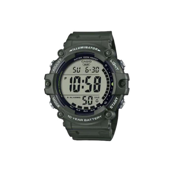 CASIO Men YOUTH Black Watch AE1500WHX-3AV AE1500WHX-3AV Green Strap