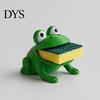 Home Organization for Kitchen Frog Sponge Holder Sink, Cute Animal Shape Decorative Sink Organizer Caddy, Draining Rack, Novelty Countertop