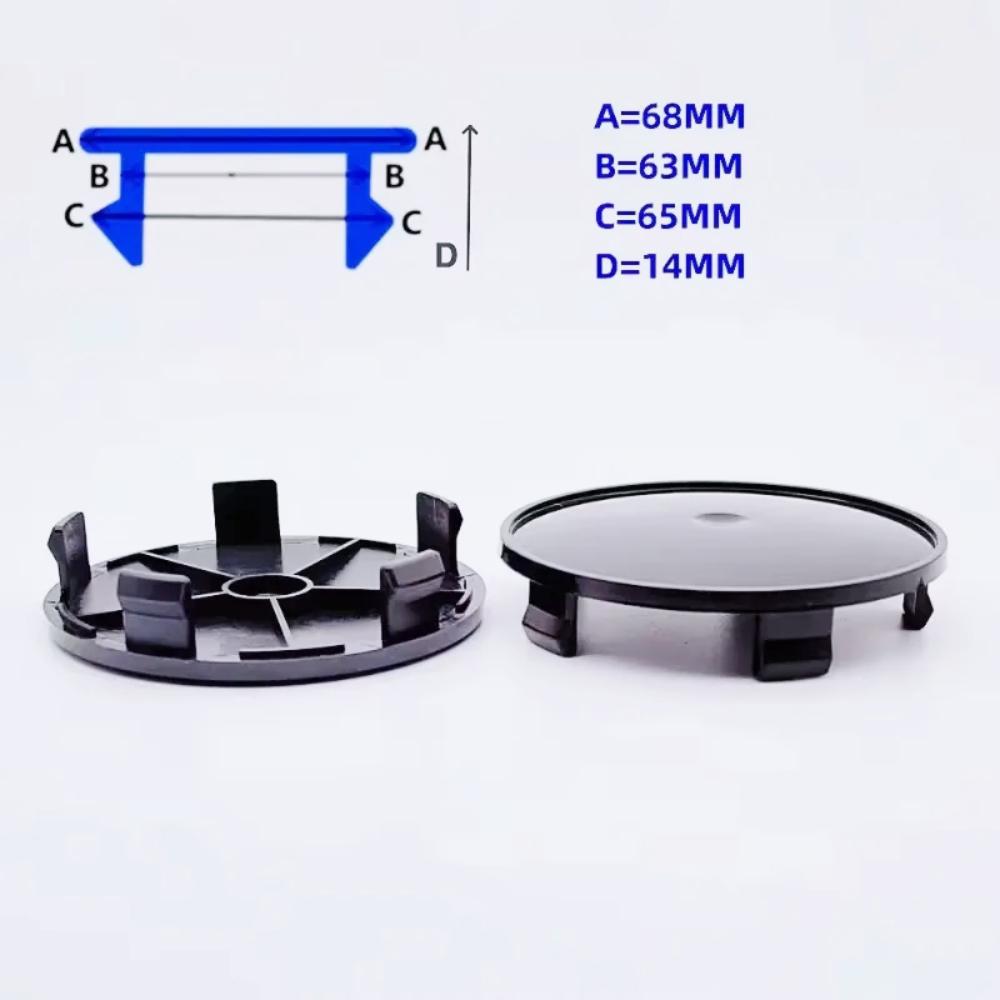 4pcs 68MM ( 63MM I.D ) W Work Emotion Emblem Logo Car Wheel Center Caps Wheels Hubcaps Auto Rims Dust Cover Car Accessories