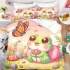 Frog Cute Beddings for Kids Boys Girls Teenage Single Duvet Cover, 3D Cartoon  Frog Quilt Cover and Pillowcase 50×75cm 2 pcs