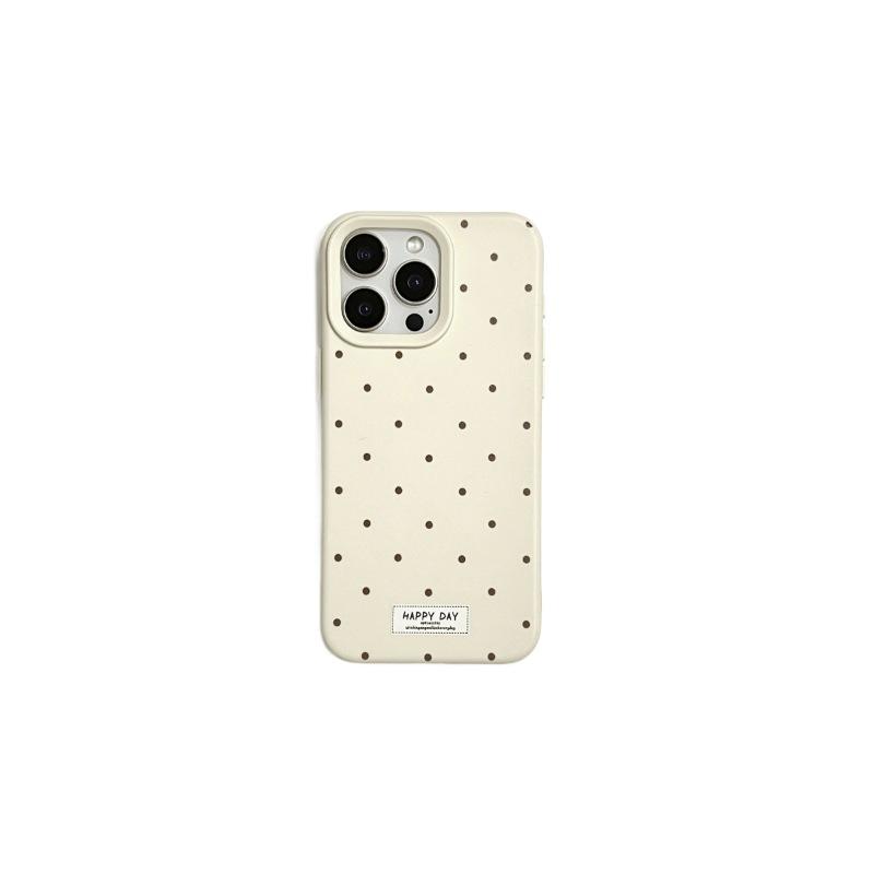 Polka Dot Glutinous Rice Shell Is Suitable for Apple 17proamx Mobile Phone Case, Fashionable iPhone15/13/11 Anti-drop Soft Case 16.