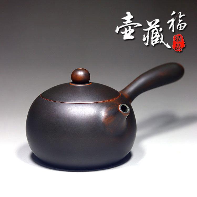 

230ml Chinese Qinzhou Nixing Pottery Teapot Kettle Master Handmade Side Handle Pot Tea Infuser Raw Ore Chinese Teaset Collection