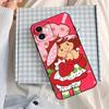 Strawberry S-Shortcake Phone Case For IPhone 1716 15 14 13 Pro Max 11 12 Mini X Xs XR Black Silicone Cover