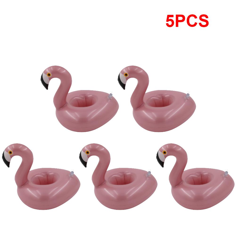 1-5 pièces Porte-gobelet Gonflable Flamant Porte-boissons Flotteur Piscine Jouet Piscine Baignade Décoration Fête Sous-verres Piscine Acce