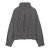 Womens Vintage Plaid Stand Collar Jacket Casual Fashion Short Outerwear