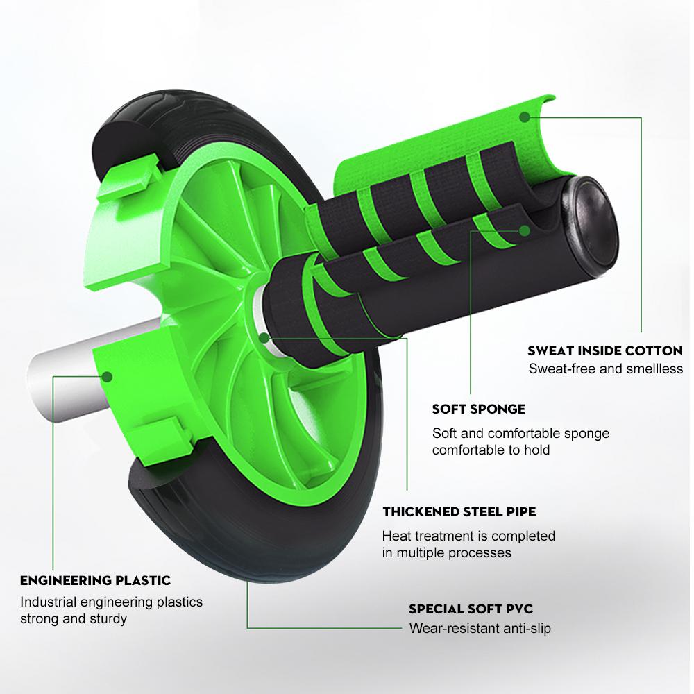 Cvičení břišních břišních břišních kol Vybavení pro cvičení břišních svalů s podložkou Paže Pas Noha Posilovač břišních svalů 1ks