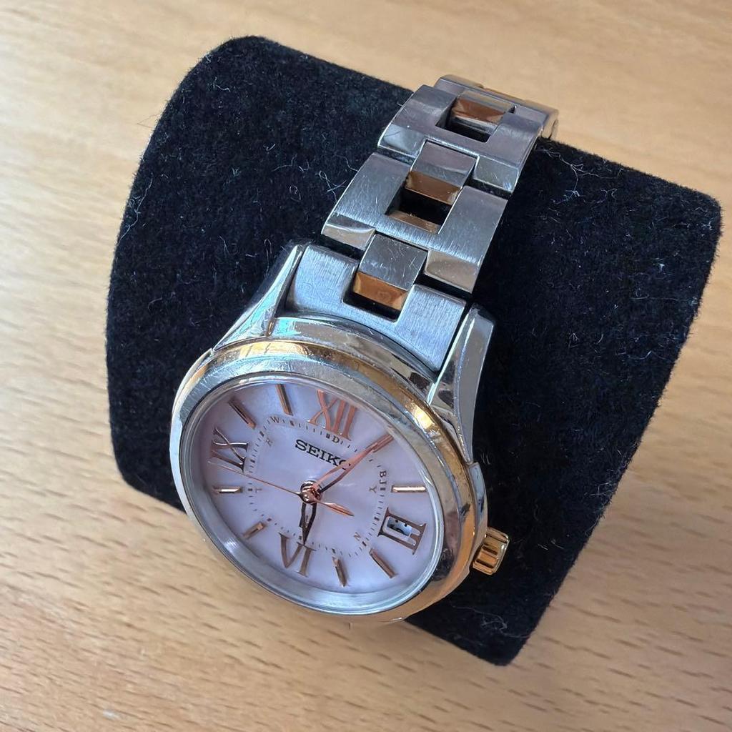 Used Seiko Watch  Wristwatch Lukia Quartz Solar Radio Sapphire Glass