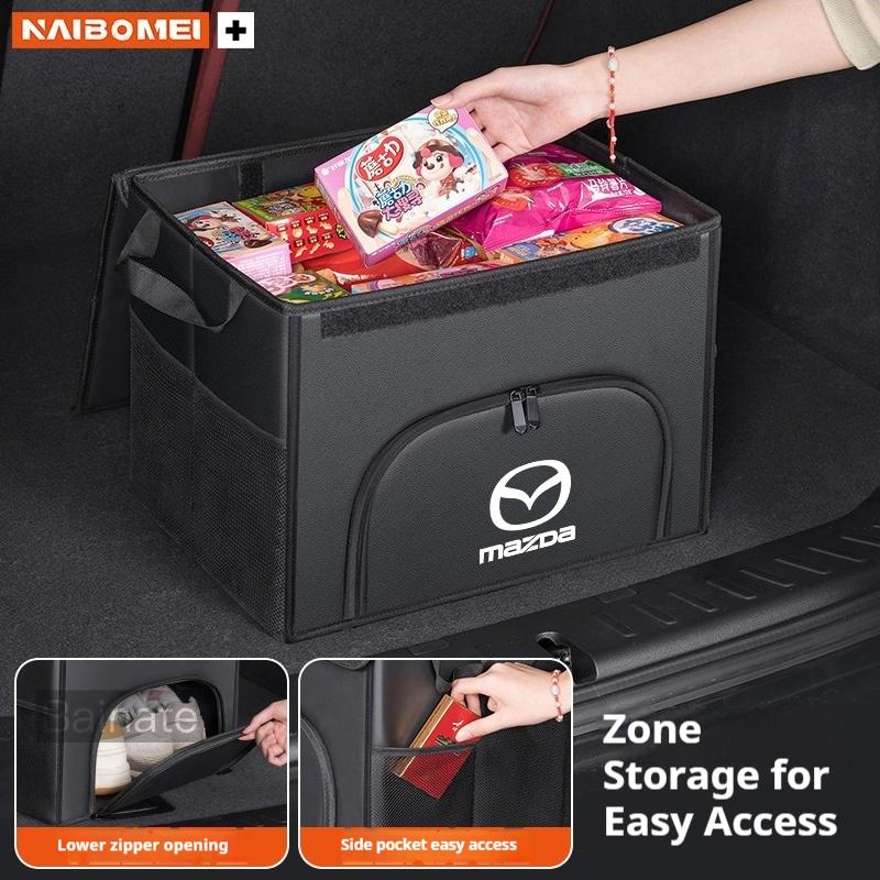 Car Trunk Storage Box Organizer Foldable Stowing Tidying Bag For Mazda Axela 3 6 2 CX-5 CX-9 CX-30 CX-3 Atenza Car Accessories