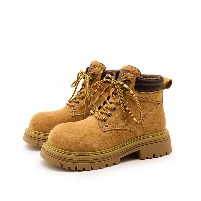 Martin boots women's new British style big yellow boots women's autumn small thick-soled outdoor sports short boots