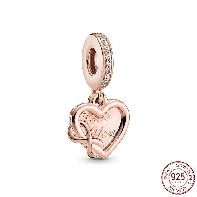 925 Sterling Sølv Hjerte & Mamma Dangle Dream Catcher Charm Fit OriginalNew Armbånd DIY Smykker For Dame Armbånd DiyBeads
