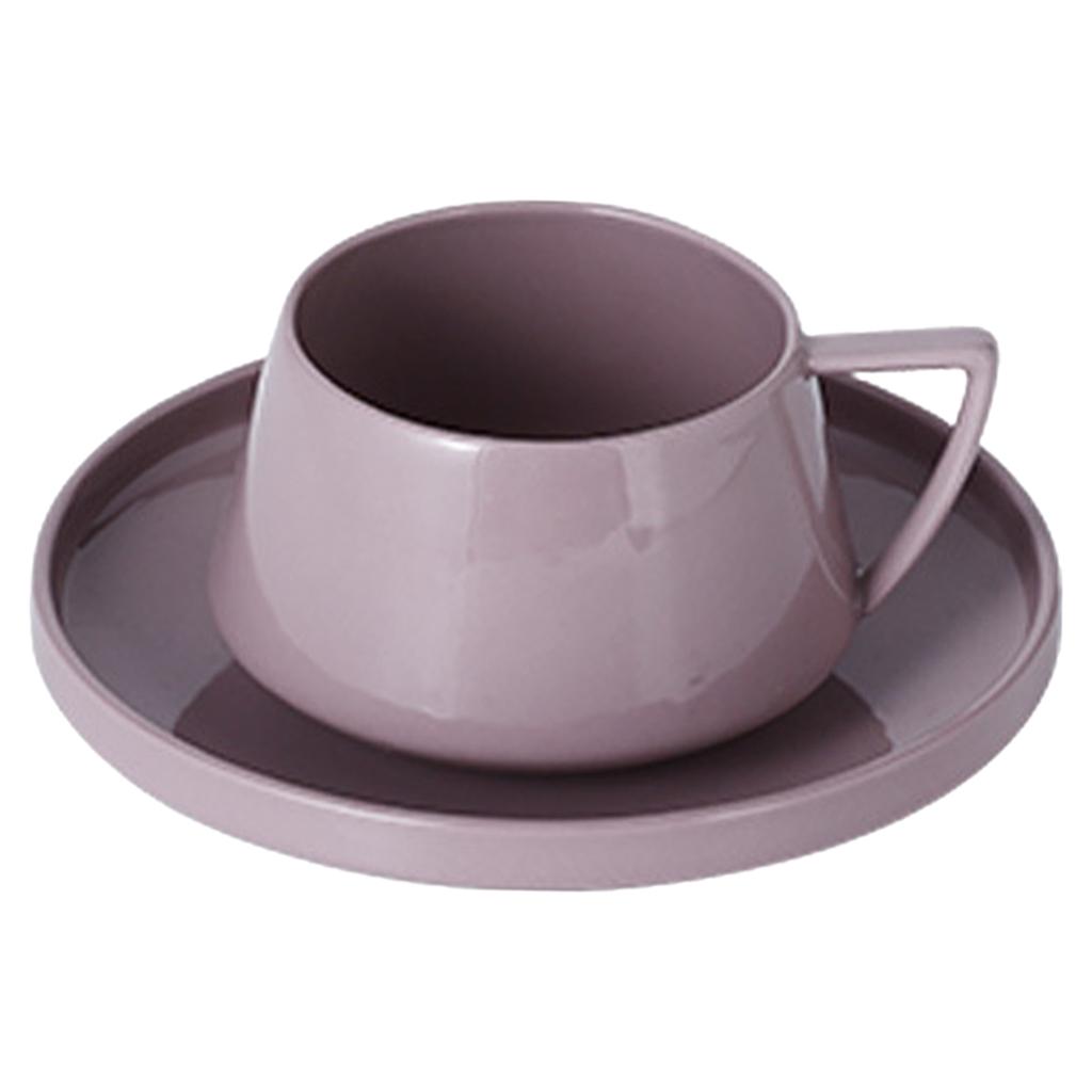 European 250ml Ceramic Cup with Tray Multi-Use Novelty Simple and Elegant Water for Hotel Gifts